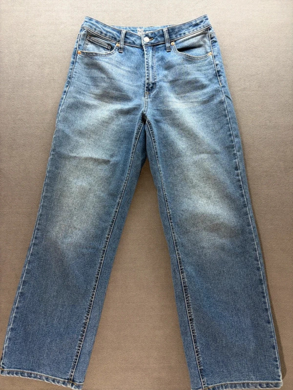 No Boundaries Men's Straight Jeans in Light Blue